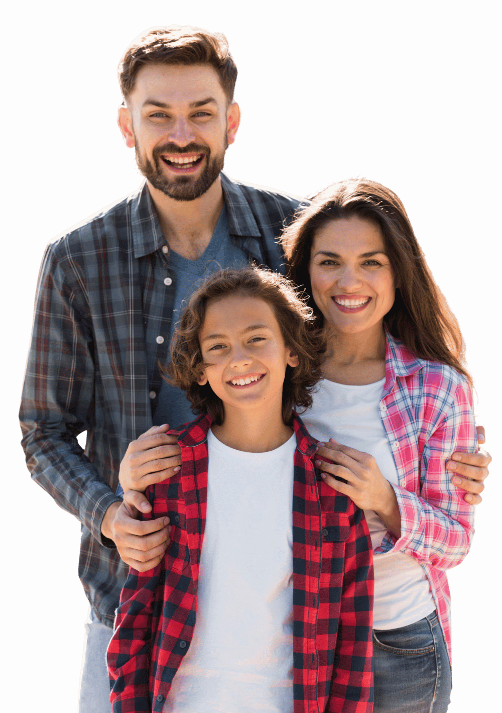 Familia en su hogar, representando la seguridad y protección que ofrece el Seguro Obligatorio para Comunidades de Seguros CCS